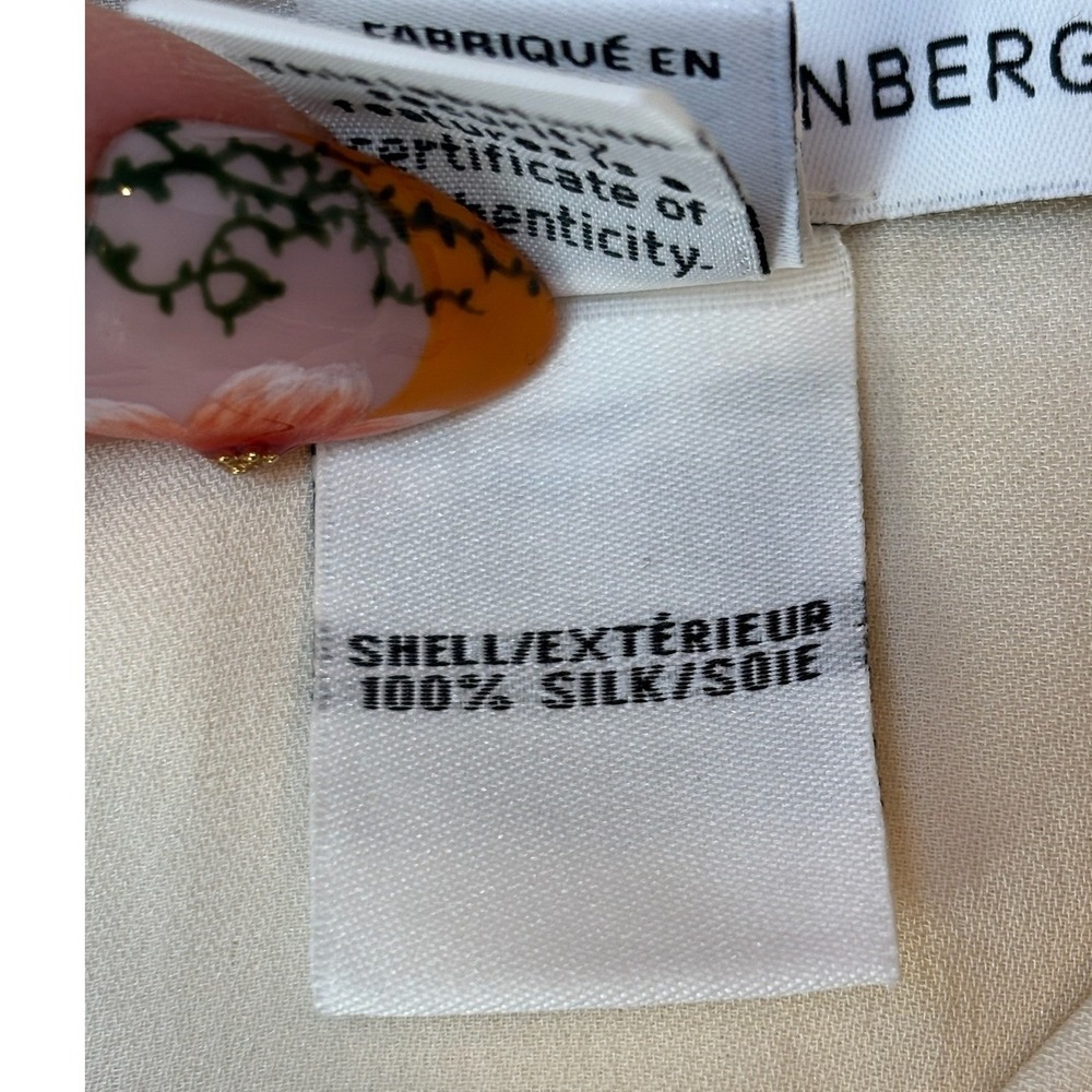 Peplum Ruffle Diane von Furstenberg Sleeveless Luxury Designer Silk Blouse L - Picture 10 of 10